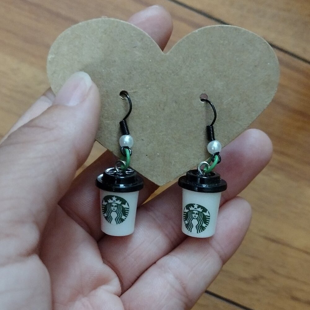 Starbucks coffee earrings
